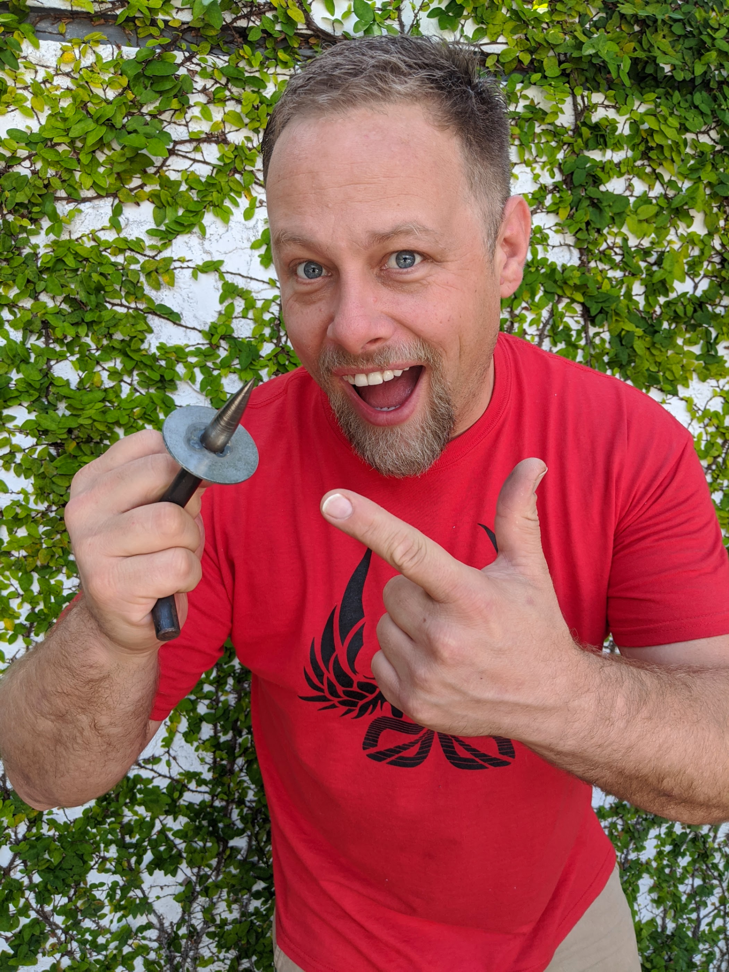 Armor-Dilloz founder Cory Boehne and his tire-stabbing tool