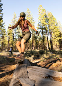 Raequel McCosker makes balancing your onewheel on a log look easy