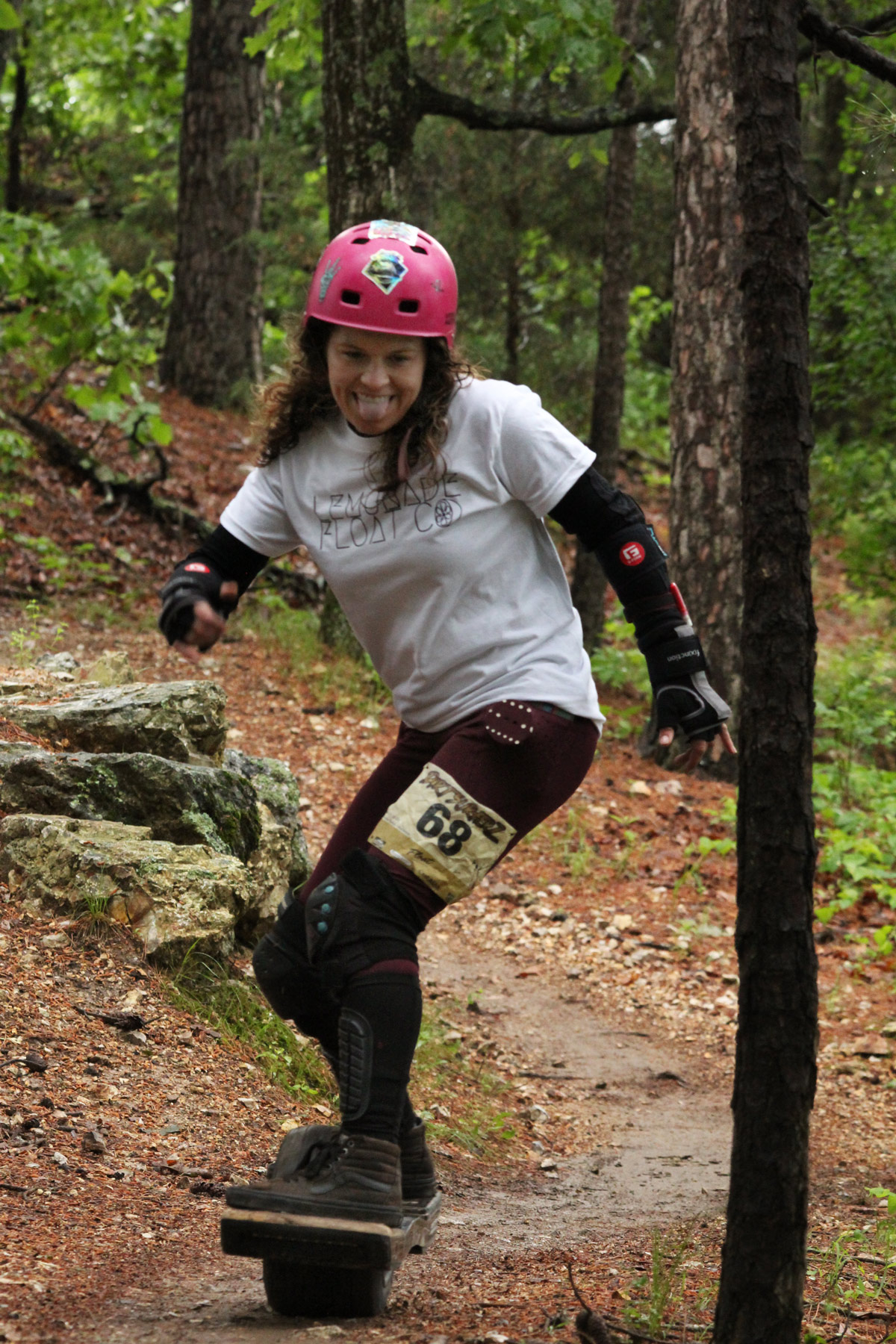 Heather Wrench on the Lord's Prayer section of the DirtSurferz Onewheel race