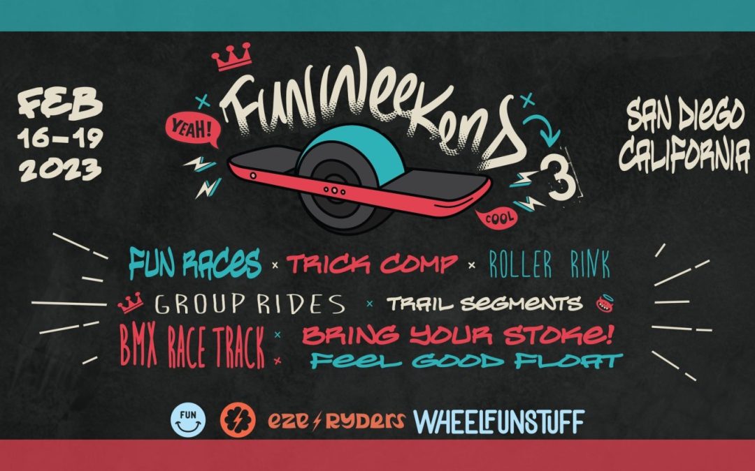 Wheel fun weekend 3 promotional banner from Wheel Fun Stuff and Ezeryders
