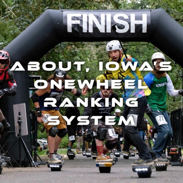 Introducing the IOWA Ranking System! 

IOWA has created a mathematically-based onewheel rider ranking system designed to create a fair and unbiased ranking of the top competitive onewheel racers. The algorithm was designed with the following goals in mind:

Neutrality: rankings should be mathematically calculated based on real-world results

Merit: reward riders who consistently achieve good results

Participation: secondarily, reward riders who participate in many events, up to a point (success should not be pay-to-play)

History: rankings should operate across seasons

Simplicity: the community should be able to understand how the rankings work

To read more about this endeavor, please check the link below or find the Ranking System page on our website:

https://theiowa.org/onewheel-ranking-system/